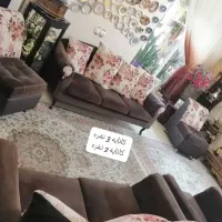 مبل راحتی قهوه ای رنگ 11 نفره|مبلمان خانگی و میز عسلی|محمدیه-قزوین, |دیوار