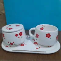 فروش ویژه ست چایخوری کارمندی سرامیک دست ساز|ظروف سرو و پذیرایی|جهرم, |دیوار