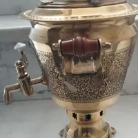 سماور برنجی هندی 3لیتری محکم زیبا وسنگین