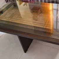 میز جلو مبلی چوبی شیشه ای در حد نو