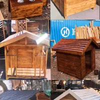 تولید کلبه لانه لونه سگ  گربه چوبی ضد اب