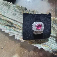 انگشتر یاقوت سرخ برمه شفاف