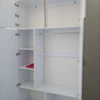 کمد دیداری سفید ام دی اف متحرک ۲ عدد