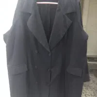 مانتو سورمه ای کارمندی