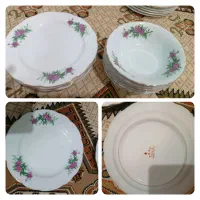 سرویس چینی گل قرمز|ظروف سرو و پذیرایی|کاشان, گارزگاه|دیوار