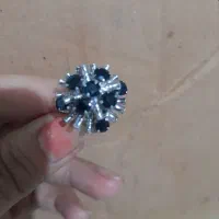 انگشتر نقره عتیقه یاقوت کبود