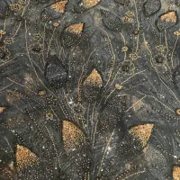 پارچه سنگ دوزی طرح پرطاووس