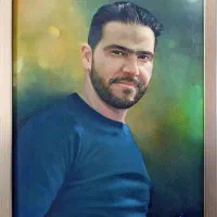 روز مرد و پدر / سفارش چهره سیاه‌قلم رنگ‌روغن پاستل