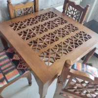 میز ناهار خوری چهار نفره سنتی|میز و صندلی غذاخوری|ساوه, |دیوار