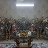 مبل 7 نفره و میز ناهارخوری با کاور
