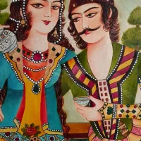 تابلو نقاشی روی چرم طبیعی|تابلو، نقاشی، عکس|تهران, حشمتیه|دیوار