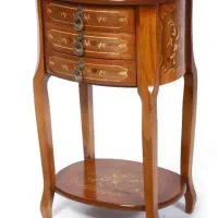 میز تلفن چوبی معرق براق و شیک