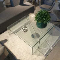 میز جلومبلی شیشه ای خم دو تکه - مدرن ترین میز 2026