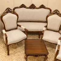 مبل استیل سلطنتی کلاسیک زمرد ۷ نفره