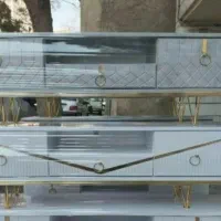 پخش انواع میز تلویزیون ام دی اف روکش وکیوم طلایی|میز تلویزیون|زاهدان, |دیوار