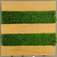 تایل ترکیبی ترمو وود و چمن مصنوعی 30*30|مصالح و تجهیزات ساختمان|اصفهان, تخت فولاد|دیوار