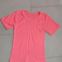 کراپ صورتی کبریتی بولیز  تیشرت
