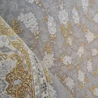 فرش ۱۲۰۰ شانه طوسی طلایی