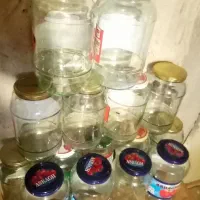 شیشه های خالی رب کاملا سالم وتمیز|ظروف نگهدارنده، پلاستیکی، یکبارمصرف|تبریز, |دیوار