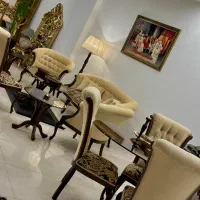 سرویس مبلمان و نهارخوری کلاسیک نیمه استیل