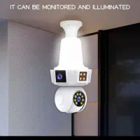 دوربین سه لنز طرح لامپ /فقط روی سرپیچ نصب کن