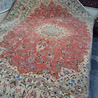 فرش ۹ متری گل ابریشم دستباف کاشان مارک دار(قطبی)|فرش|کرج, برغان|دیوار