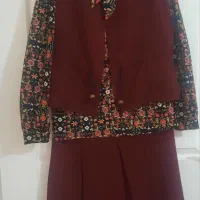 مانتو سه تیکه زیبا سایز مدیوم|لباس|کازرون, |دیوار