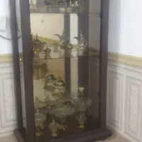 بوفه چوبی شیشه ای زیبا