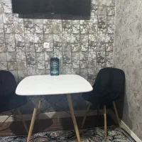 فروش دو صندلی و مجسمه دیوار کوب