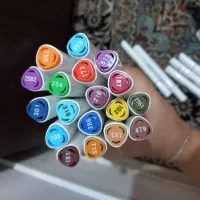 مارکر  دو سر و مداد پلی کروم