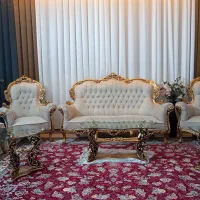 مبلمان استیل 9نفره به همراه 3 عدد میز عسلی