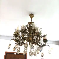 لوستر برنزی 5 شاخه ده شعله