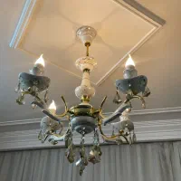 لوستر سرامیکی برنز ترکیبی کاملا نو بدون هیچ ایرادی