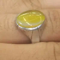انگشتر عقیق زرد کهنه