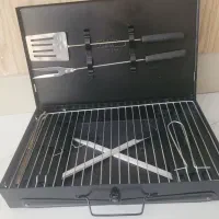 منقل  کباب و گریل مسافرتی کم جا + ۶سیخ کباب