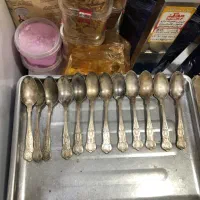 قاشق های نقره ۱۲ تایی