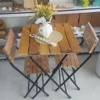 ست ۲ نفره میز و صندلی تاشو