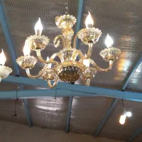 لوستر ۶ شاخه کریستالی