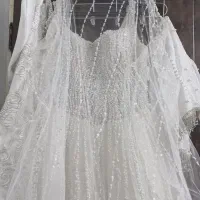 لباس عروس.تور.ژپون.شنل.کراپ|لباس|همدان, |دیوار