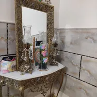 آینه شمعدان تمام برنز و سنگین