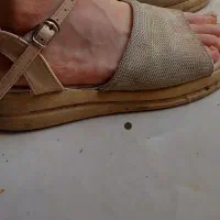 کفش صندل کرم سایز ۳۷ یا ۳۸