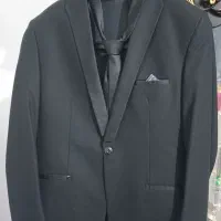 تک کت مجلسی و جلیقه و کراوات مشکی سایز XL یا 42|لباس|لاهیجان, بازکیاگوراب|دیوار