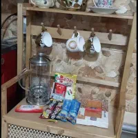 کافه بار رو میزی چوبی