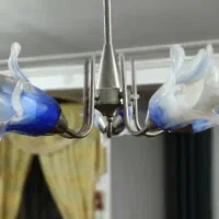 لوستر ۵ شاخه لاله ای