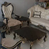 مبل کلاسیک ۷ نفره با جلو مبلی و عسلی