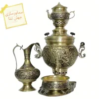 برنجی قلمکاری Jv8سماور مسی زغالیHdj9b ذغالی قلمزنی