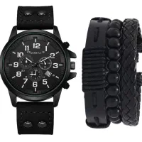 *ست دستبند و ساعت مچی مردانه*