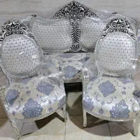 سلطنتی سیلور مبلمان ۹ نفره مبل استیل جهیزیه