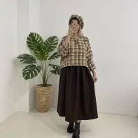 ست دامن و کراپ پاییزه