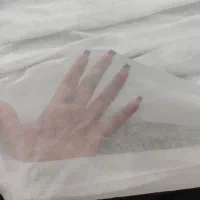 پرده حریر سفیده پلیسه شده